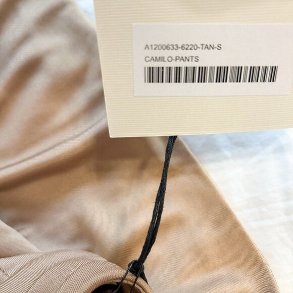 NWT Alexis Camilo High-Rise Wide-Leg Pants Beige Tan Women’s Size Small - Picture 7 of 9